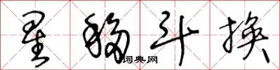 王冬齡星移斗換草書怎么寫