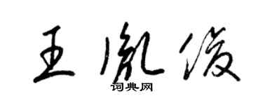 梁錦英王胤俊草書個性簽名怎么寫