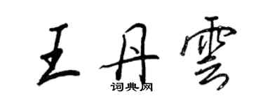 王正良王丹雲行書個性簽名怎么寫