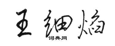 駱恆光王細焰行書個性簽名怎么寫