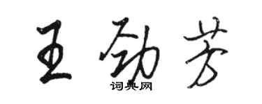 駱恆光王勁芳行書個性簽名怎么寫