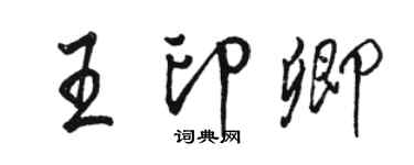 駱恆光王印卿行書個性簽名怎么寫
