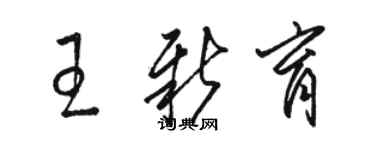 駱恆光王新育草書個性簽名怎么寫