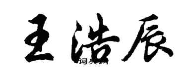胡問遂王浩辰行書個性簽名怎么寫