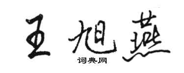 駱恆光王旭燕行書個性簽名怎么寫