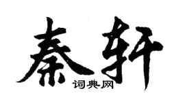 胡問遂秦軒行書個性簽名怎么寫