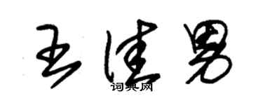 朱錫榮王佳男草書個性簽名怎么寫