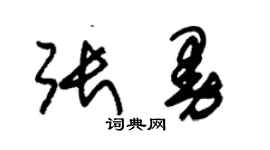 朱錫榮張曼草書個性簽名怎么寫