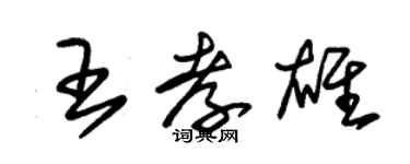 朱錫榮王孝雄草書個性簽名怎么寫