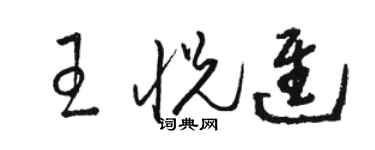 駱恆光王悅進草書個性簽名怎么寫