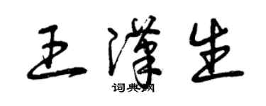 曾慶福王漢生草書個性簽名怎么寫