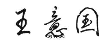 駱恆光王意國行書個性簽名怎么寫