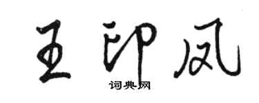 駱恆光王印鳳行書個性簽名怎么寫