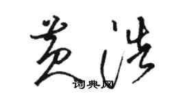 駱恆光黃浩草書個性簽名怎么寫