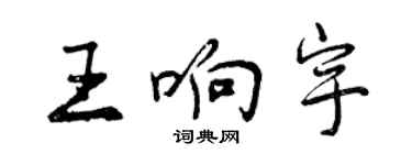 曾慶福王響宇行書個性簽名怎么寫