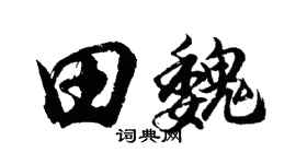 胡問遂田魏行書個性簽名怎么寫