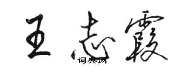 駱恆光王志霞行書個性簽名怎么寫