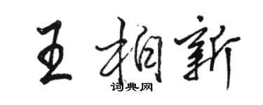 駱恆光王柏新行書個性簽名怎么寫