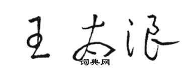 駱恆光王太浪草書個性簽名怎么寫
