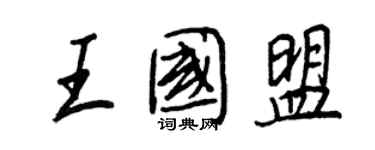 王正良王國盟行書個性簽名怎么寫