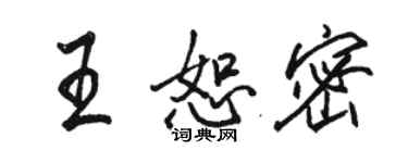駱恆光王恕密行書個性簽名怎么寫