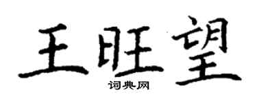 丁謙王旺望楷書個性簽名怎么寫