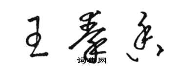 駱恆光王秦香草書個性簽名怎么寫