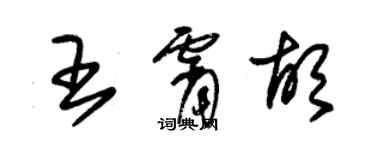 朱錫榮王霄胡草書個性簽名怎么寫