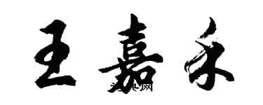 胡問遂王嘉禾行書個性簽名怎么寫