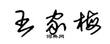 朱錫榮王家梅草書個性簽名怎么寫