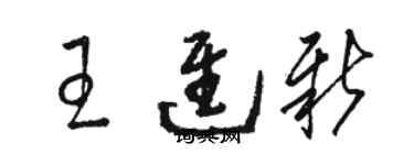 駱恆光王進新草書個性簽名怎么寫
