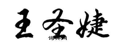 胡問遂王聖婕行書個性簽名怎么寫