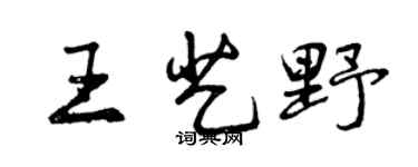 曾慶福王藝野行書個性簽名怎么寫