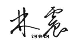 駱恆光林震草書個性簽名怎么寫