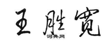 駱恆光王勝寬行書個性簽名怎么寫