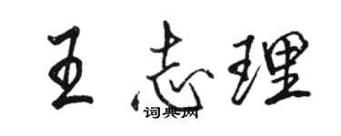駱恆光王志理行書個性簽名怎么寫