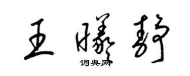 梁錦英王曦靜草書個性簽名怎么寫