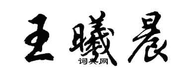 胡問遂王曦晨行書個性簽名怎么寫