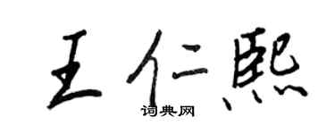 王正良王仁熙行書個性簽名怎么寫