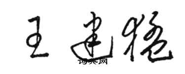 駱恆光王建猛草書個性簽名怎么寫