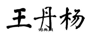 翁闓運王丹楊楷書個性簽名怎么寫