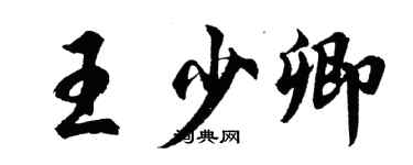 胡問遂王少卿行書個性簽名怎么寫