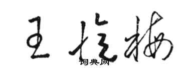 駱恆光王憶梅草書個性簽名怎么寫