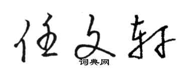 駱恆光任文軒草書個性簽名怎么寫