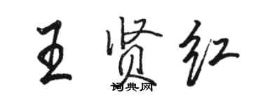 駱恆光王賢紅行書個性簽名怎么寫