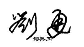 朱錫榮劉通草書個性簽名怎么寫