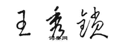 駱恆光王秀鎖草書個性簽名怎么寫