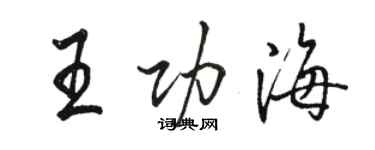 駱恆光王功海行書個性簽名怎么寫