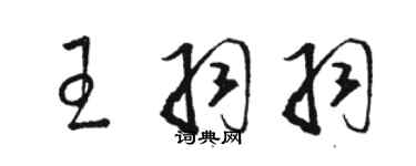 駱恆光王羽羽草書個性簽名怎么寫