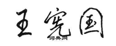 駱恆光王憲國行書個性簽名怎么寫